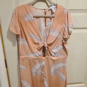 Forever 21+ Peach Palm Romper